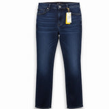 Style & Co Womens Dark Wash Denim Slim Leg High-Rise Tummy-Control Jeans Sz 16S