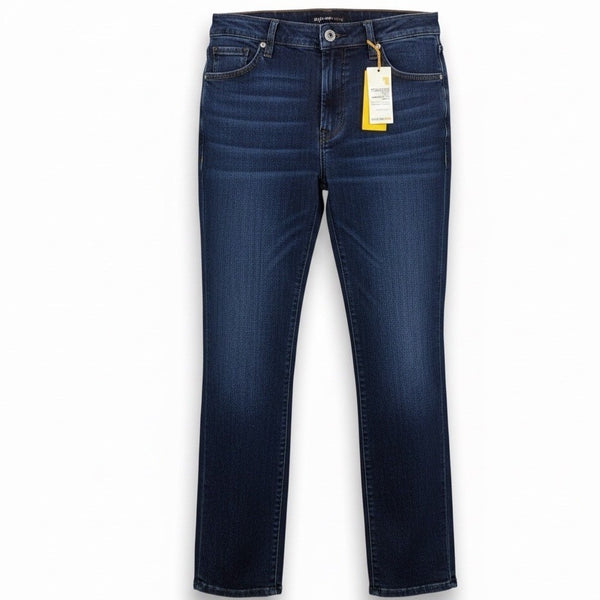 Style & Co Womens Dark Wash Denim Slim Leg High-Rise Tummy-Control Jeans Sz 16S