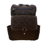 Vera Bradley Women’s Brown Quilted Fabric With Buckle Front Pocket Backpack