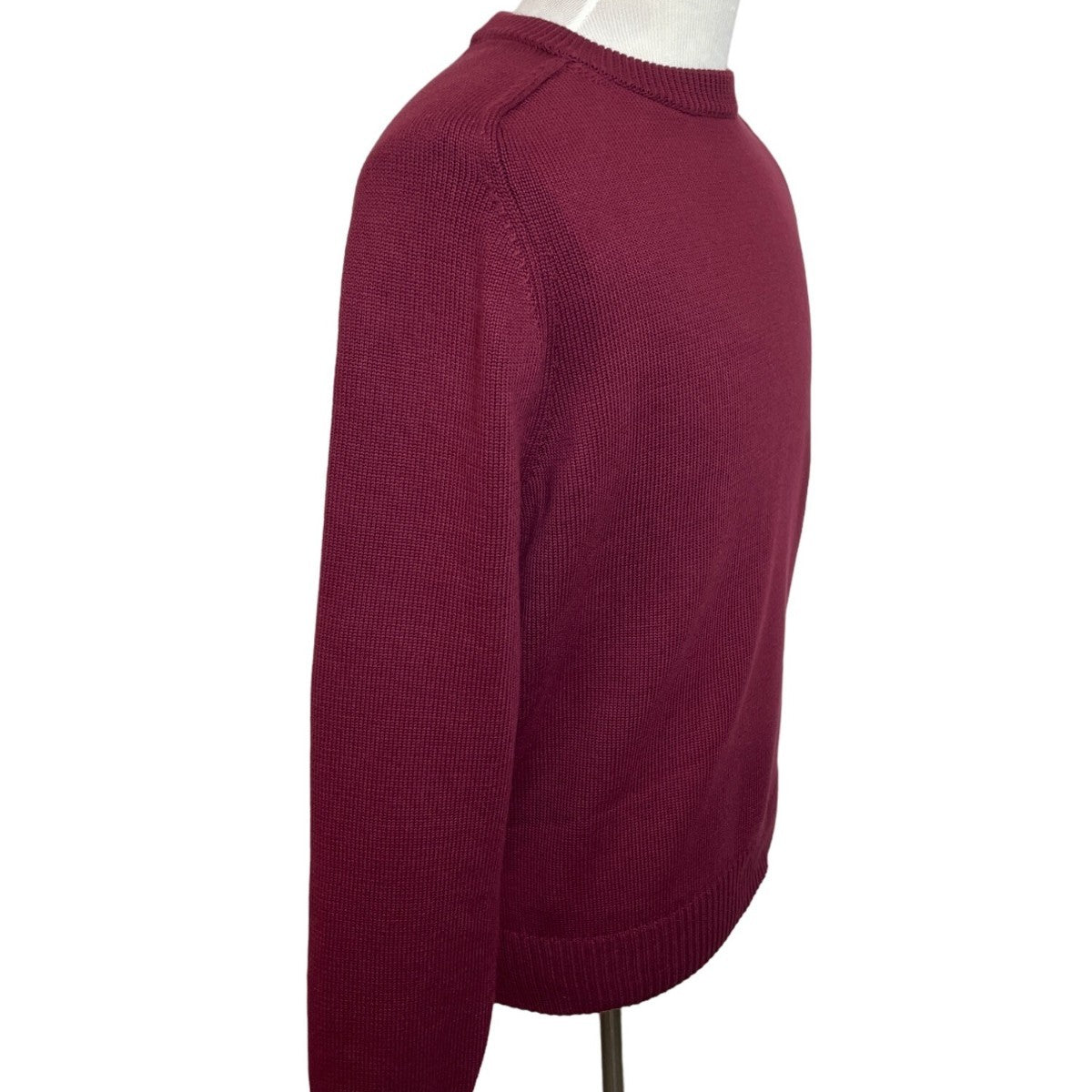 J.Crew Men's Wine Red Crewneck Plush Knit Fabric Sweater Sz L- NWT