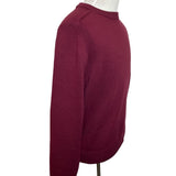 J.Crew Men's Wine Red Crewneck Plush Knit Fabric Sweater Sz L- NWT