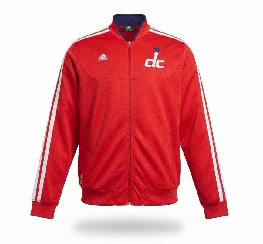 Adidas Mens Red Washington Wizards Track Jacket Full-Zip Casual Wear Size XL
