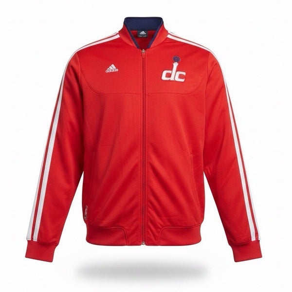 Adidas Mens Red Washington Wizards Track Jacket Full-Zip Casual Wear Size XL