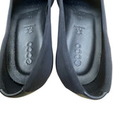 Ecco Women’s Black Leather Wedge Slip-On Comfort Shoes Size 7