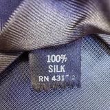 Geoffrey Beene Mens Navy Blue 100% Silk Striped Tie Classic Accessory