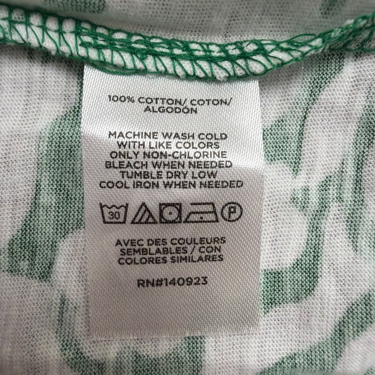 Loft Womens Green & White Floral Print Short Sleeve V-Neck T-Shirt Size XL