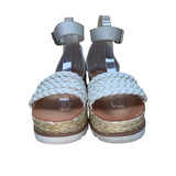 D Vita Women’s White Synthetic Woven Braided Platform Lulu Sandals Size 6M