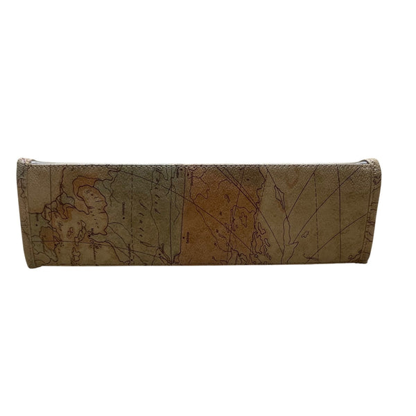 JR Comeco Women’s Beige Map Print With Clear Overlay Crossbody Bag