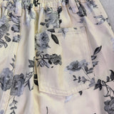 Loveimgs Womens Beige Floral Wide-Leg Pants Size M