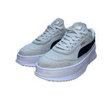 Puma Women’s Gray Suede Casual Lace-Up Deva Platform Sneakers Size 8