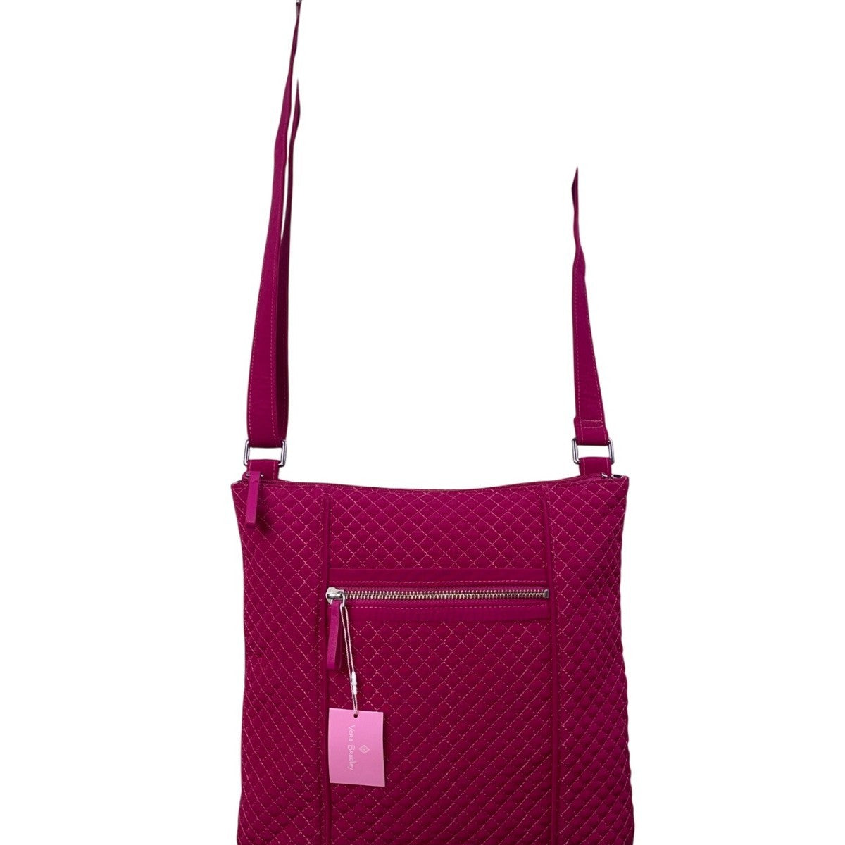 Vera Bradley Women’s Pink Quilted Zipper Closure Iconic Hipster Crossbody Bag