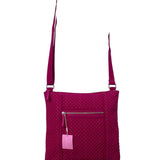 Vera Bradley Women’s Pink Quilted Zipper Closure Iconic Hipster Crossbody Bag