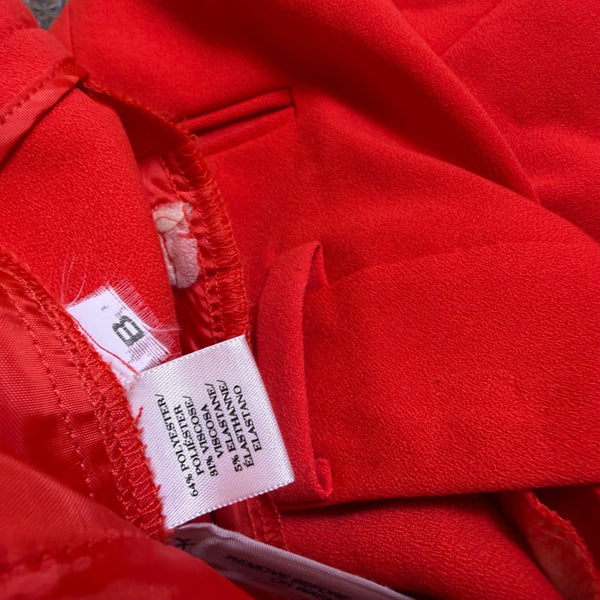 Ann Taylor Womens Red Petite Straight-Leg Pants Size 8P