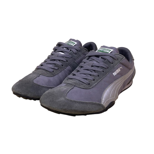Puma Men’s Gray & Silver Suede Casual Athletic 76 Runner Sneakers Size 7.5
