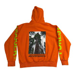 The North Face Mens Orange Cotton Hoodie Collaboration With Online Ceramics Sz M