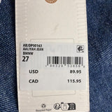Billabong Womens Blue Denim High Waist Wide Leg Jeans Size 27