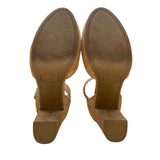 Sun + Stone Women’s Beige Strap Block Heel Estrella Platform Pumps Size 6M