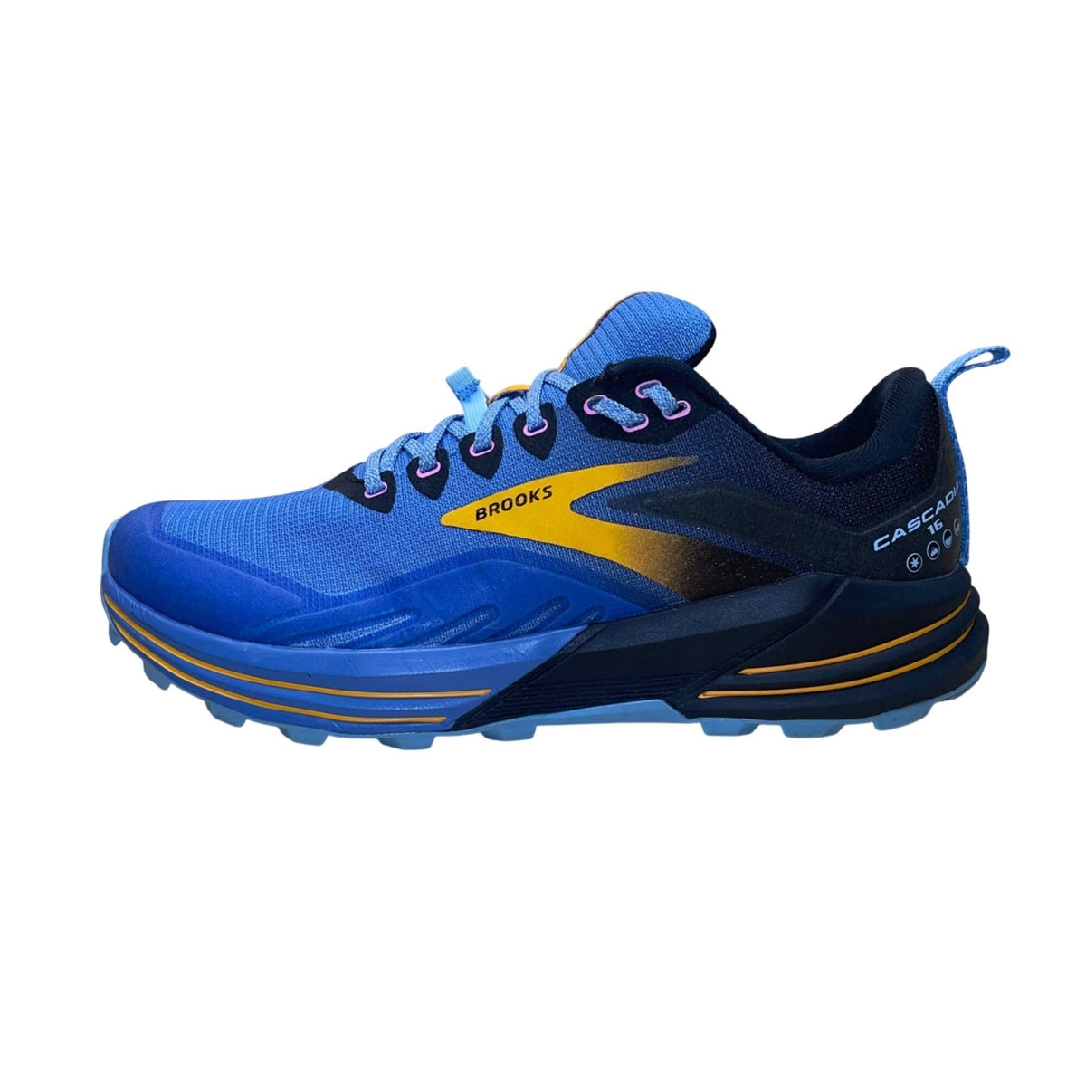 Brooks Men’s Blue Trail Cushioned Lace Up Cascadia 16 Running Shoes Size 10.5