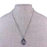 Vintage Malco Sterling Silver St. Christopher Soccer Player Medal Necklace Chain