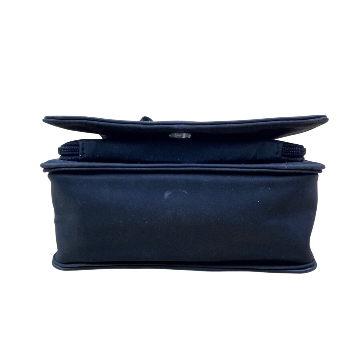 Liz Claiborne Women’s Black Faux Leather & Nylon Adjustable Strap Crossbody Bag