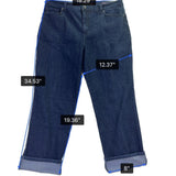 Gloria Vanderbilt Womens Dark Wash Denim Amanda Cuffed Capri Jeans Size 16S