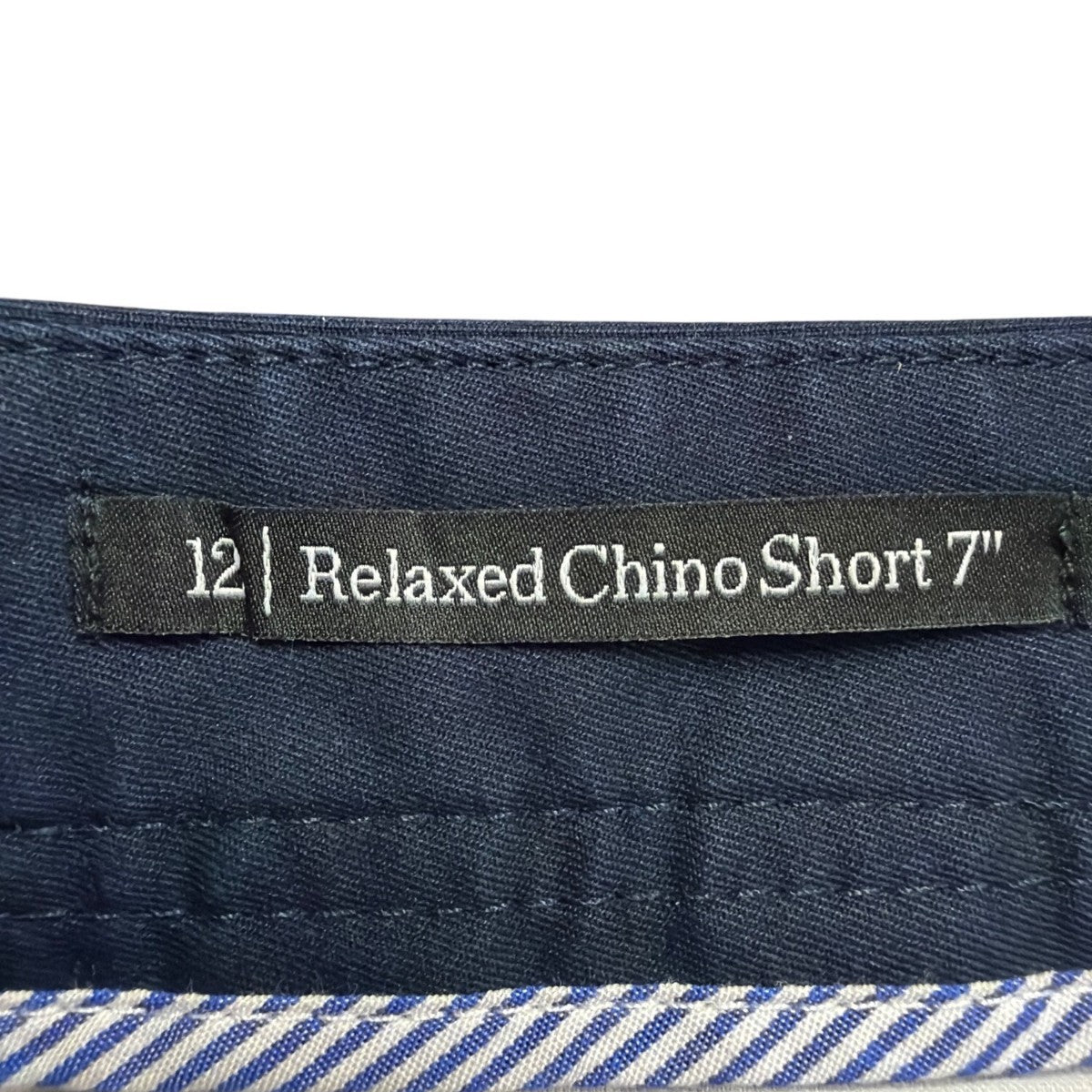 Talbots Womens Navy Cotton/Spandex Relaxed Chino Shorts 7-Inch Inseam Size 12