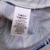 Tommy Bahama Womens Blue & White Dress Short Sleeve Zip Front Leaf Print Sz XL  