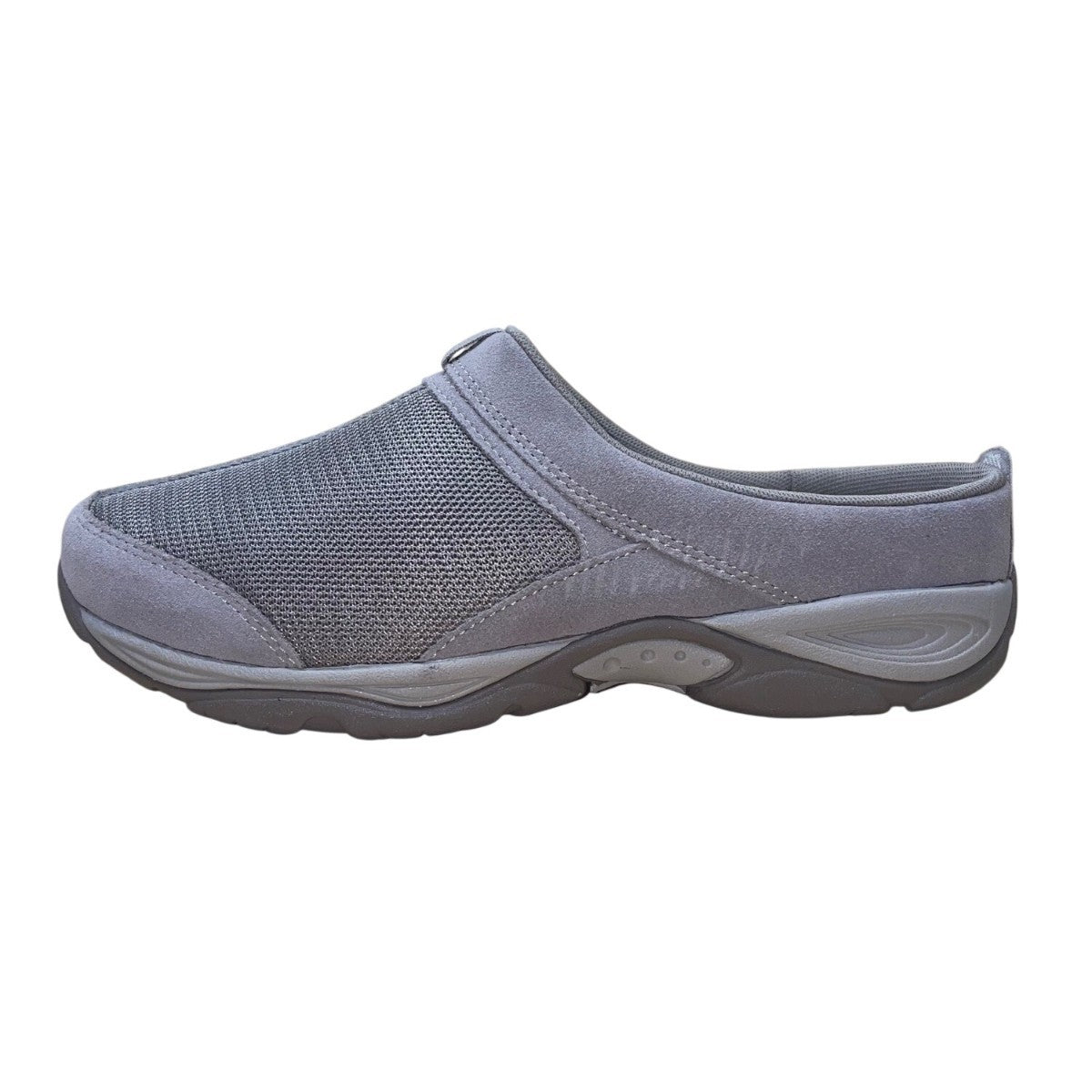 Easy Spirit Women’s Gray Slip-On Mesh & Suede Ezcool Comfort Clogs Size 10