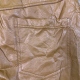Lysse Womens Brown Polyurethane Faux Leather Pants Chic Stretch Flared Design Sz