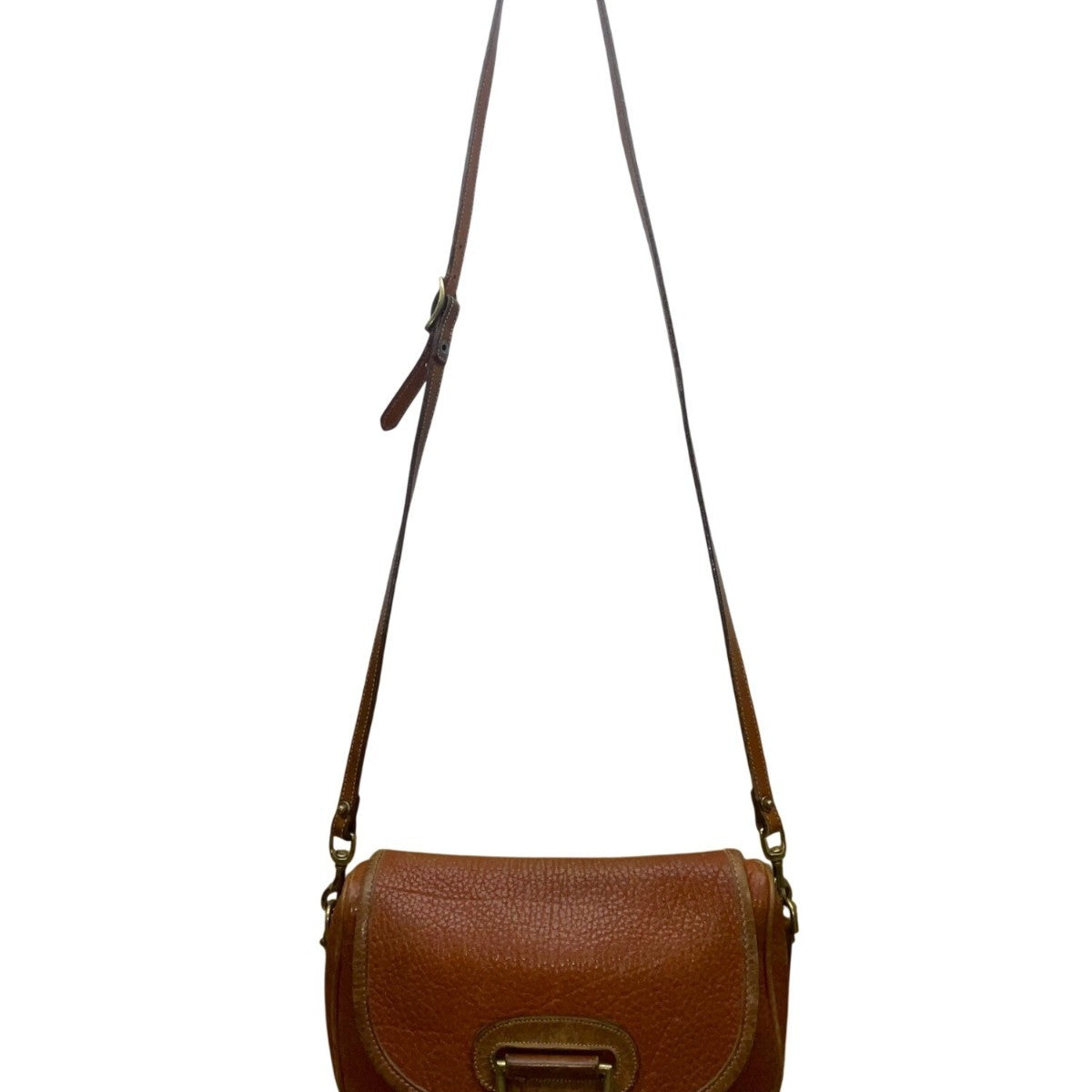 Vintage Dooney & Bourke Women’s Brown Pebbled Leather Adjustable Crossbody Bag