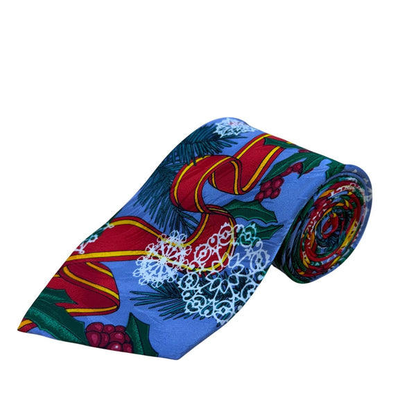 Ruch Lindenthal Mens Multicolor Polyester Holiday-Themed Tie 57"