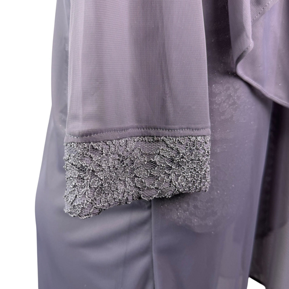 R&M Richards Womens Gray Polyester 3-Piece Jacket Top Pants Set Size 12 Formal W