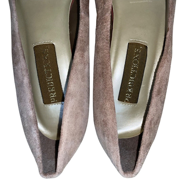 Predictions Women’s Taupe Suede Classic Rounded Toe Philly Pumps Size 8.5W