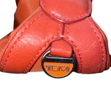 Tumi Women’s Orange Nylon Zip Top Front Zipper Accents Shoulder Bag
