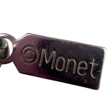 Vintage Monet Womens Silver Tone Chain Necklace 1980s Chunky Link Design