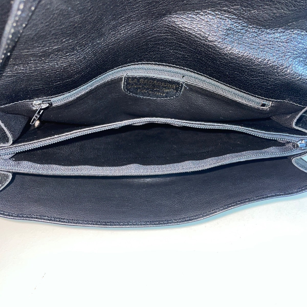 Vintage La Bagagerie Women's Black Leather Crossbody Bag