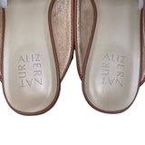 Naturalizer Women’s Brown Faux Leather Slip-On Chain Detail Mule Flats Size 8W