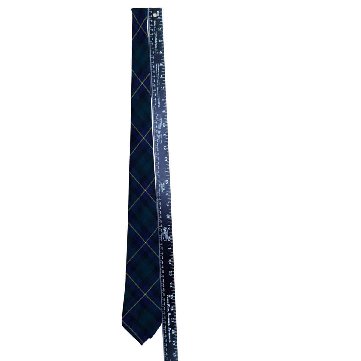 Kinloch Anderson Mens Blue & Yellow Wool Tartan Pattern Tie