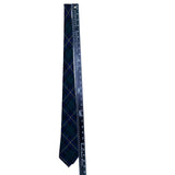 Kinloch Anderson Mens Blue & Yellow Wool Tartan Pattern Tie