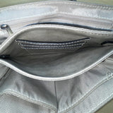 Jen & Co Women’s Gray Faux Leather With Adjustable Strap Crossbody Bag