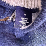 Chaps Mens Navy Sweater Button-Up Pullover Classic Long Sleeve Top Size M 