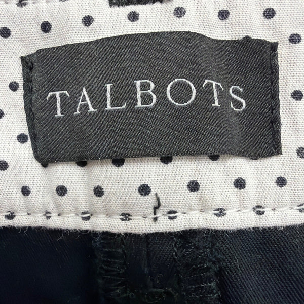 Talbots Womens Black Perfect Crop Pants Slim Fit At Waist Size 10