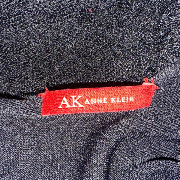 Anne Klein Black Knit Cowl Neck Sweater With Textured Collar