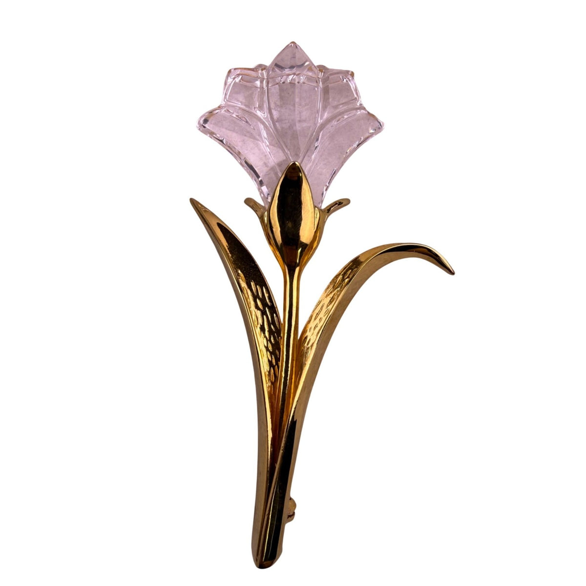Swarovski Womens Gold Tone & Crystal Brooch Flower Motif Boxed Accessories 