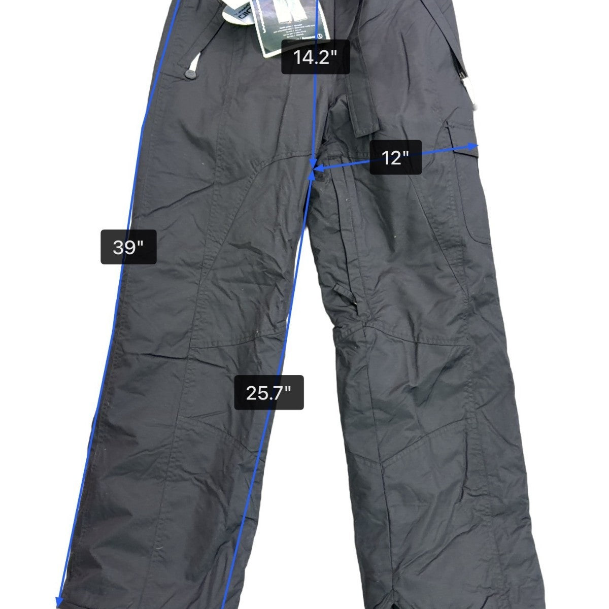 Liquid Womens Black Waterproof Snowboarding Pants Adjustable Waist Sz Large