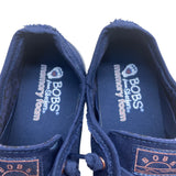 Bobs By Skechers Women’s Navy Blue Canvas Lace-Up Memory Foam Sneakers Size 7.5