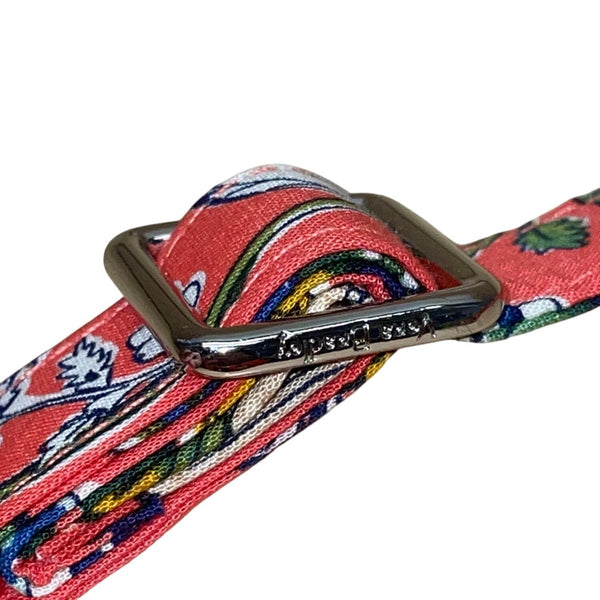 Vera Bradley Women’s Coral Floral Quilted Pattern Adjustable Crossbody Bag