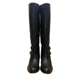 Coach Women’s Black Leather Buckle Detail Monique Riding Boots Size 6.5B