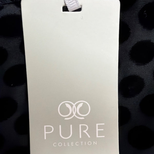 Pure Collection Womens Black Polka Dot Skirt Midi UK 16 US 12 EU 42