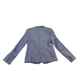 Esprit Womens Blue & Gray Single Breasted Blazer Career Jacket Size 8 